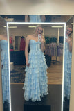 Straps Green Chiffon Tiered Ruffle Party HZ0308