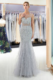 Niulatu Mermaid Jewel Crystal Sqeuined Tulle Evening HZ1007