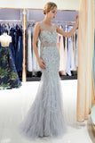 Niulatu Mermaid Jewel Crystal Sqeuined Tulle Evening HZ1007