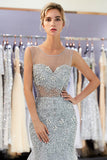Niulatu Mermaid Jewel Crystal Sqeuined Tulle Evening HZ1007