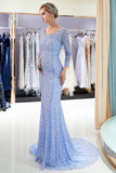 Niulatu Mermaid Sequins Formal Evening Dresses with HZ1007