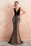 Niulatu Mermaid V-neck Beading Sequins Evening HZ1007