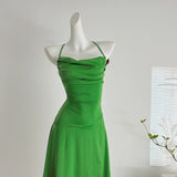 Sexy Mermaid Spaghetti Straps Satin Summer Dress Holiday Party Outfits For Women HZ1214