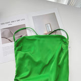 Sexy Mermaid Spaghetti Straps Satin Summer Dress Holiday Party Outfits For Women HZ1214