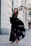 Niulatu Lace Evening Dress Black Prom Dress Fashion Prom Dress Sexy Party Dress HZ1007