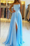 Niulatu A Line Sage Green Long Prom Dress With Slit Evening Party Dress HZ0113