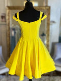 Niulatu A-line Off the Shoulder Satin Prom Homecoming HZ1007
