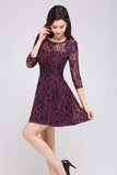 Niulatu Lace A-line Scoop Cocktail HZ1007