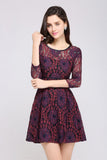 Niulatu Lace A-line Scoop Cocktail HZ1007