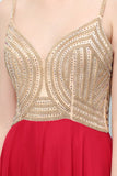 Niulatu Floor Length A-line Beading Burgundy Prom HZ1007