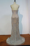Niulatu Sweetheart Mermaid Long Sequined Beading Prom Dresses with Pearls and HZ1007