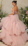 Niulatu Tulle Beaded Plus Size Prom HZ1007