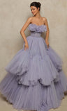 Niulatu Tulle Beaded Plus Size Prom HZ1007
