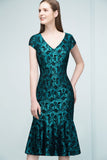 Niulatu Tea Length Mermaid Lace Appliqued Prom HZ1007