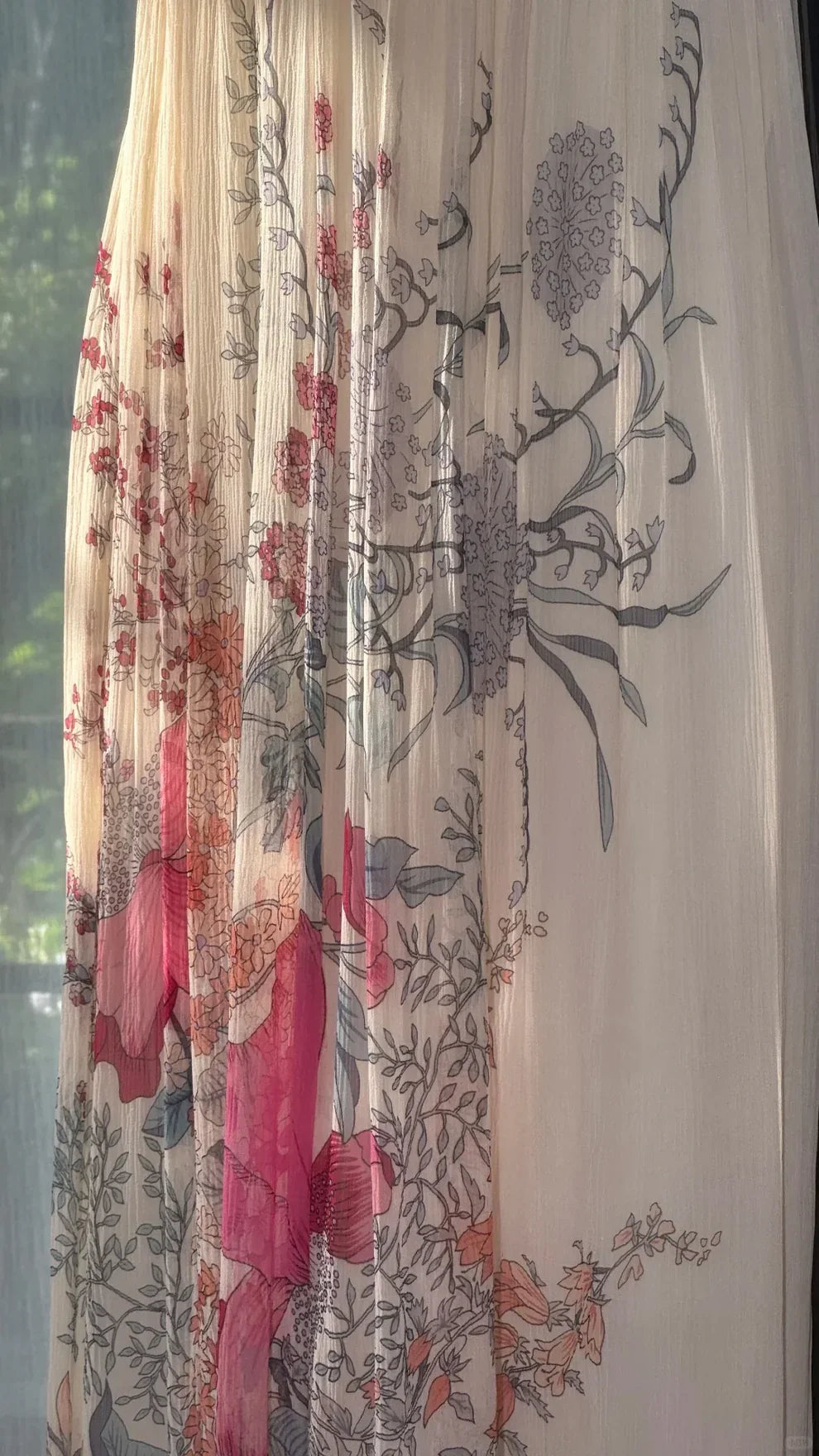 Niulatu A Line Halter Print Floral Chiffon Open Back Prom Dress Wedding Guest Dress HZ0113