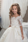Niulatu Off The Shoulder 1/2 Sleeves Ball Gown Flower Girls HZ1007