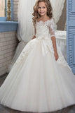 Niulatu Off The Shoulder 1/2 Sleeves Ball Gown Flower Girls HZ1007